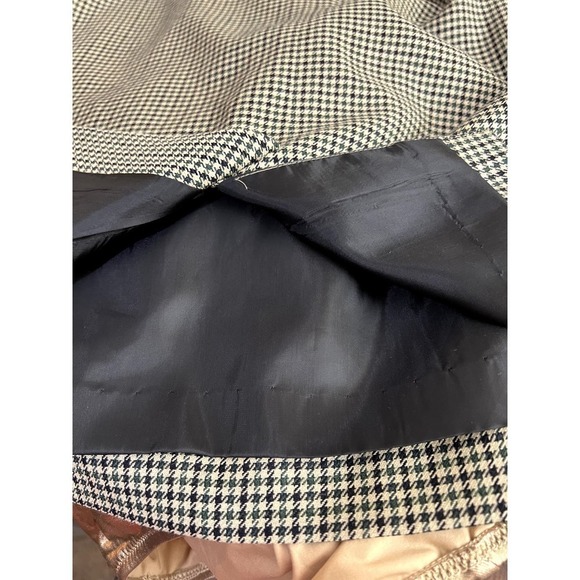 Rena Rowan size 14 houndstooth pencil skirt wool & rayon lined hidden zipper - Picture 9 of 9